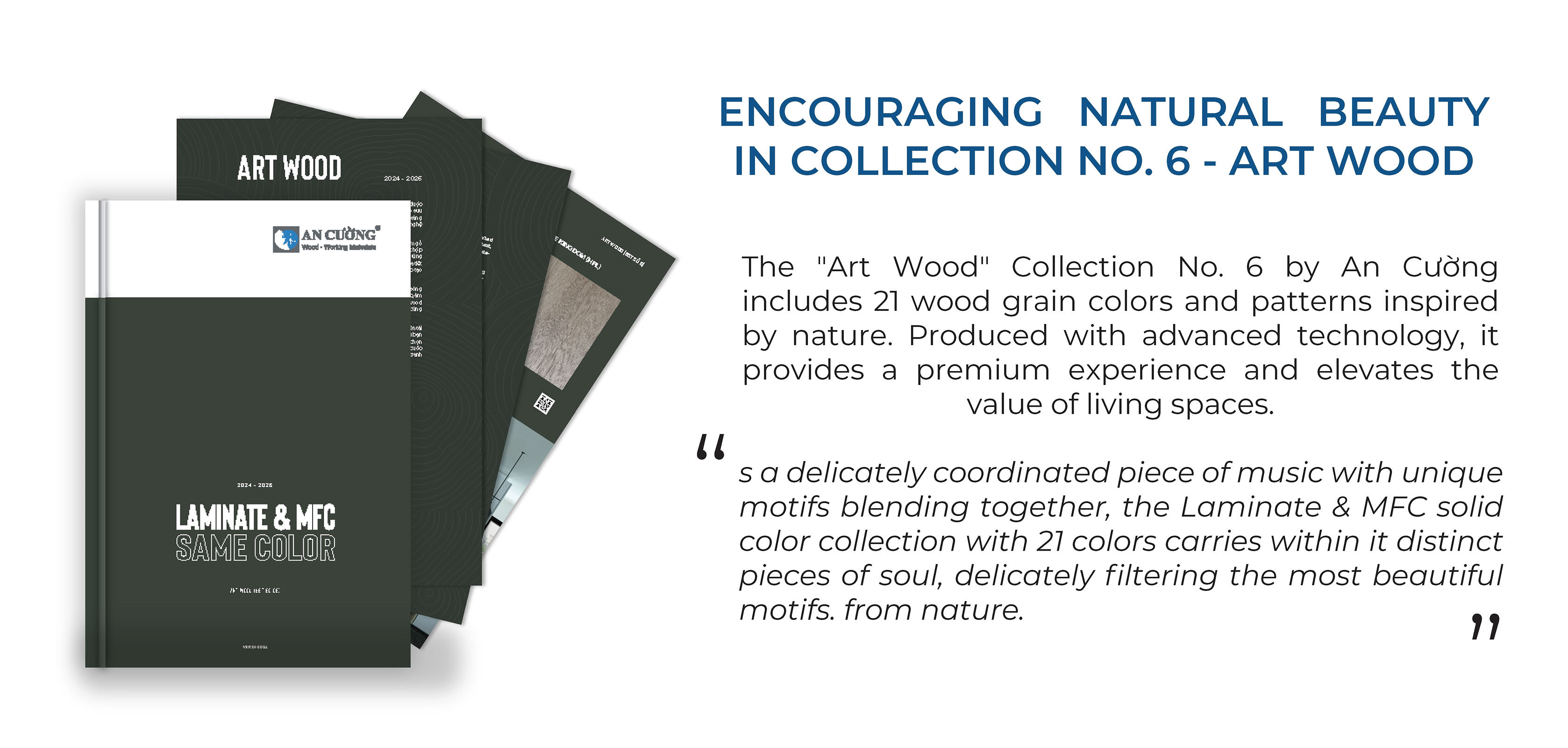 BST số 06 (Art Wood) gồm 21 màu mà An Cường mới ra mắt năm 2024 là một bản giao hưởng của những họa tiết đẹp nhất từ thiên nhiên.